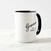 Mug Café Grammy Date de création Moderne (Devant droit)