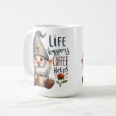 MUG CAFÉ GRIS GRIS ADORABLE GNOME CUTE (Devant gauche)