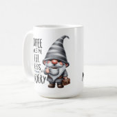 MUG CAFÉ GRIS GRIS ADORABLE GNOME CUTE (Devant gauche)