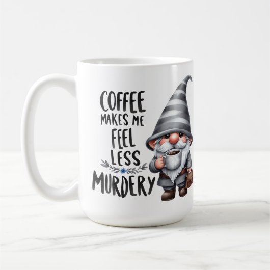 MUG CAFÉ GRIS GRIS ADORABLE GNOME CUTE (Gauche)