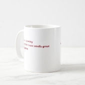 Mug Café Haiku Poem Minimal Bourgogne (Devant gauche)