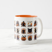 Mug café Halloween avec de mignons caractères Éffr (Devant droit)