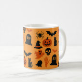 Mug café Halloween éffrayant - Noir & Orange (Devant droit)