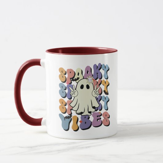Mug Café Halloween Éffrayant Western Ghostile (Gauche)