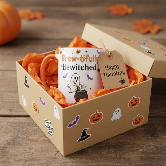 Mug Café Halloween Ghost mignoné soigneusement broyé