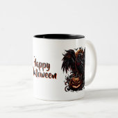 Mug café Halloween Raven (Devant droit)