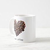 Mug Café Haricots Coeur forme Mug, Love Conception Caf (Devant gauche)