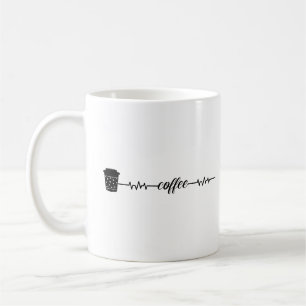 Mug Café Heartbeat Café Cup Amateurs de caféine