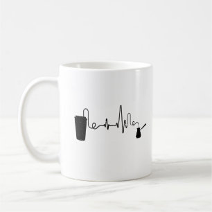 Mug Café Heartbeat Café Cup Amateurs de caféine