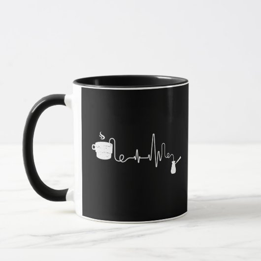 Mug Café Heartbeat Café Cup Amateurs de caféine (Gauche)