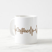 Mug Café Heartbeat, Sepia Design Pour Les Amateurs De  (Devant gauche)