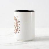 Mug Café Hérisson Mignon Kawaii Deux Tons (Centre)