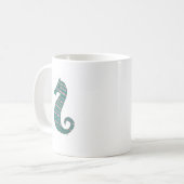 Mug café hippique turquoise (Devant gauche)