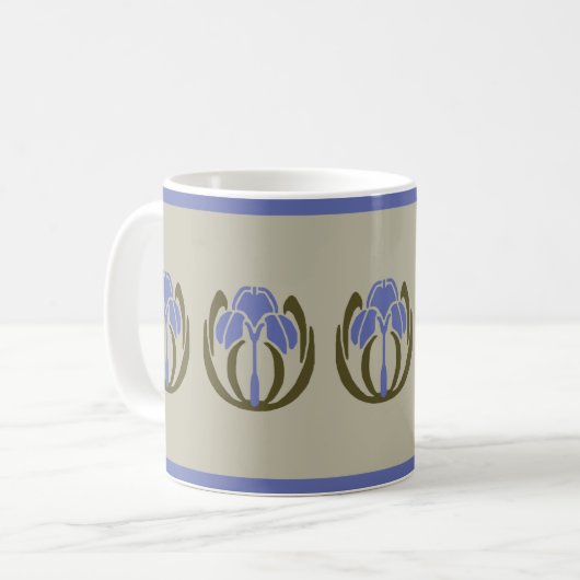 Mug café Iris Art nouveau (Devant gauche)