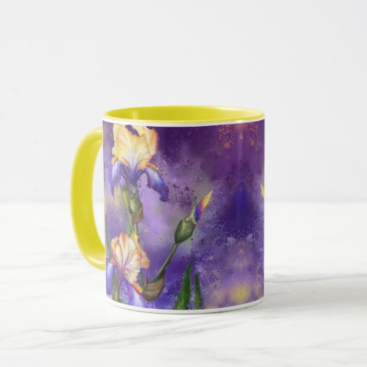Mug café Iris Fleurs (Devant gauche)