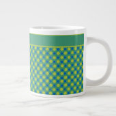 Mug café Jumbo, Pois bleu et vert (Droite)
