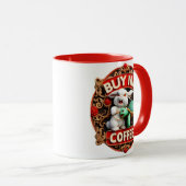 Mug Café lapin et tortue Quest Acheter Un Café (Devant droit)