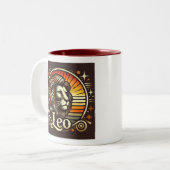 Mug café Leo Zodiac deux tons (Devant gauche)