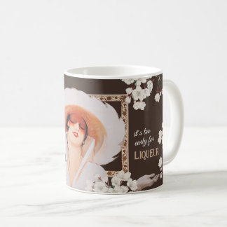 Mug Café liqueur Art Nouveau vintage foncé drôle