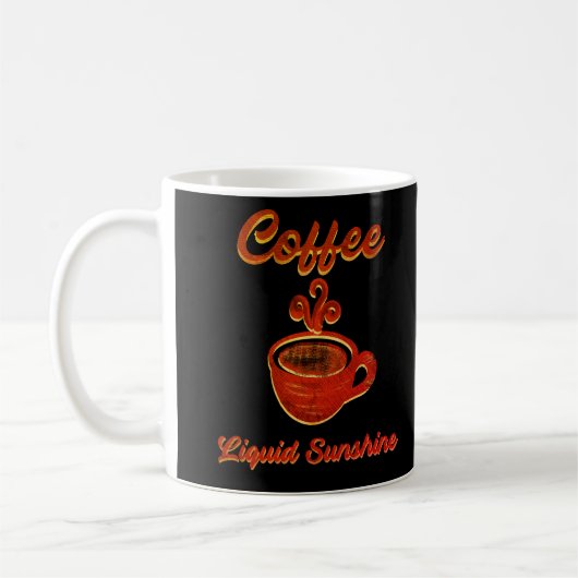 Mug Café Liquide Sunshine - Retro Coffee Lover cadeau (Gauche)
