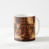 mug café livres et chats (Devant droit)