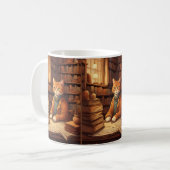 mug café livres et chats (Devant gauche)