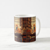 mug café livres et chats (Devant droit)