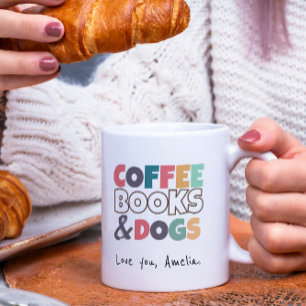 Mug Café, livres et chiens - Mignonne