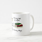 Mug Café, livres et pluie (Devant droit)