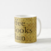 Mug Café, livres, et pluie (Devant droit)