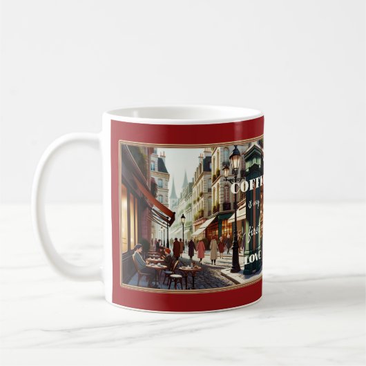 Mug Café Love French Retro Bakery Paris (Gauche)