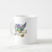 Mug Café Lover Tattoo Style Hummingbirds & Ribbon (Devant gauche)