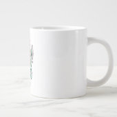 Mug Café Machine à Coudre Floral Bleu (Droite)