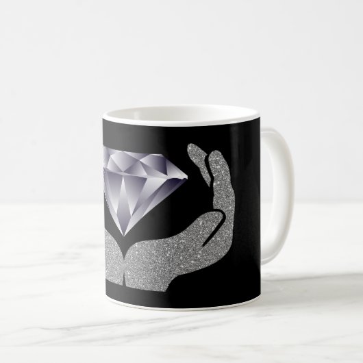 Mug café mains Diamond (Devant droit)