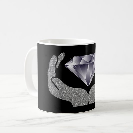 Mug café mains Diamond (Devant gauche)