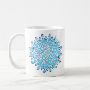 Mug café Mandala point bleu