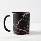 Mug Café Marbre Or et Noir Rose (Gauche)