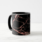 Mug Café Marbre Or et Noir Rose (Devant gauche)