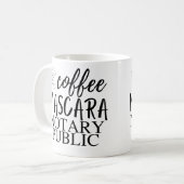 Mug Café Mascara Notaire Public (Devant gauche)