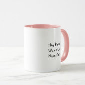 Mug Café Message de Poutine Nous Avons des Bombes (Devant droit)