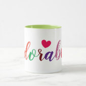 Mug Café mignon d'amusement de coeur d'impression (Centre)