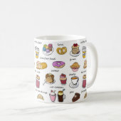 Mug Café mignonne et nourriture de confort Motif illus (Devant droit)