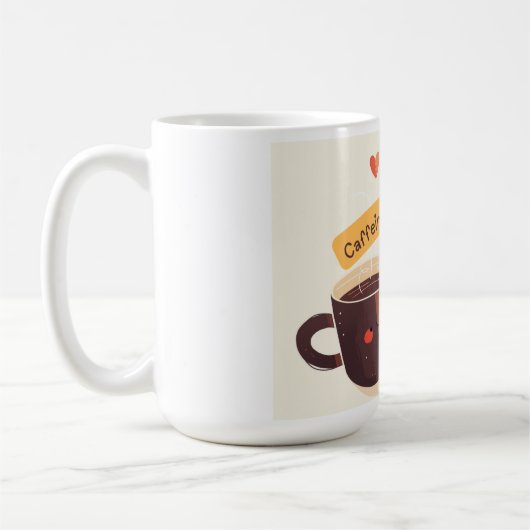 Mug café mignonne - Vibes caféine & douceur (Gauche)