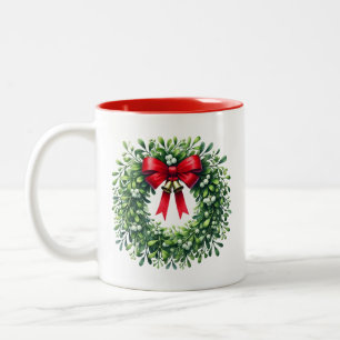 Mug café Mistletoe Wreath