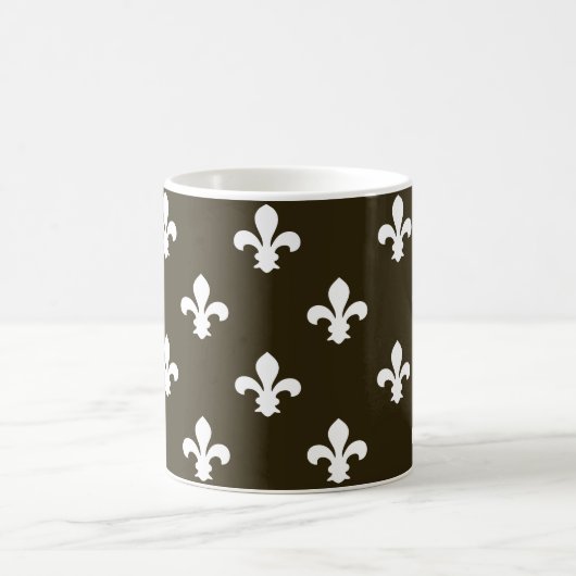 Mug Café Mocha Neutral Fleur de Lys (Centre)