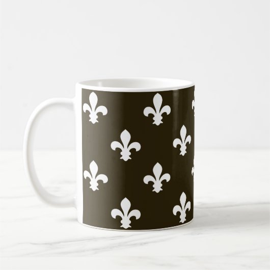 Mug Café Mocha Neutral Fleur de Lys (Gauche)