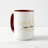 Mug Café moderne Boulangerie accueil personnalisé Nom (Devant gauche)