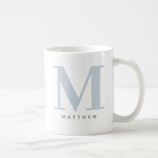 Mug Café Moderne Surnommé à Grandes Lettres Initiale & (Droite)