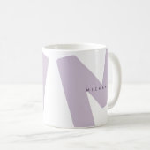 Mug Café Moderne Surnommé Initiale et Nom de Grande Ta (Devant droit)