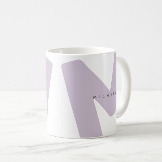Mug Café Moderne Surnommé Initiale et Nom de Grande Ta (Devant droit)